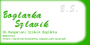 boglarka szlavik business card